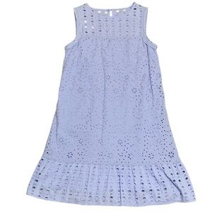 LOFT Sleeveless Eyelet Midi Dress